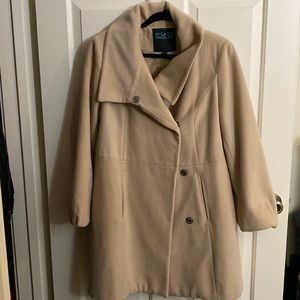 Hilary Radly oatmeal colored wool coat